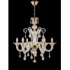Lampadario pastorale con gocce in cristallo 6 luci Serenissima
